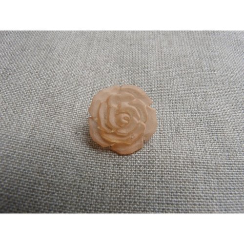 Bouton acrylique motif fleur saumon,17 mm,de belle qualité
