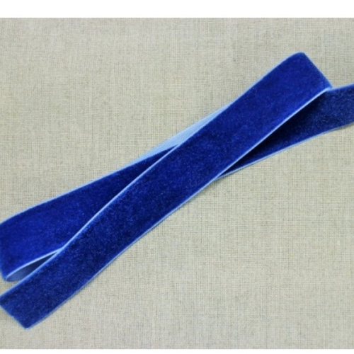 Ruban velours bleu,25 mm
