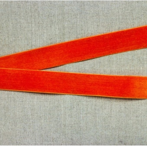 Ruban velours orange,25 mm