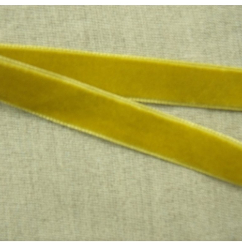 Ruban velours jaune,17 mm