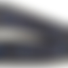 Ruban base velours gris et bleu, 3 cm