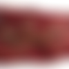 Ruban velours bordeaux brodée lurex,10 cm
