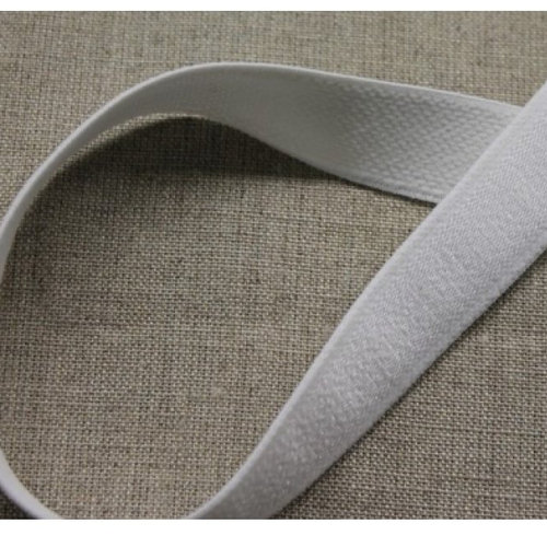 Ruban elastique élasthanne face velours blanc,20 mm