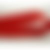 Ruban gros grain rouge avec bande velours centrale, 2 cm