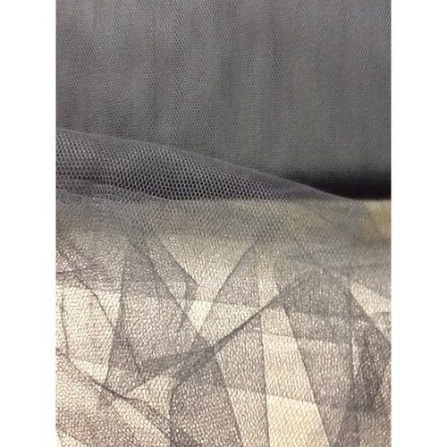 Tulle rigide couleur gris polyester ,140 cm