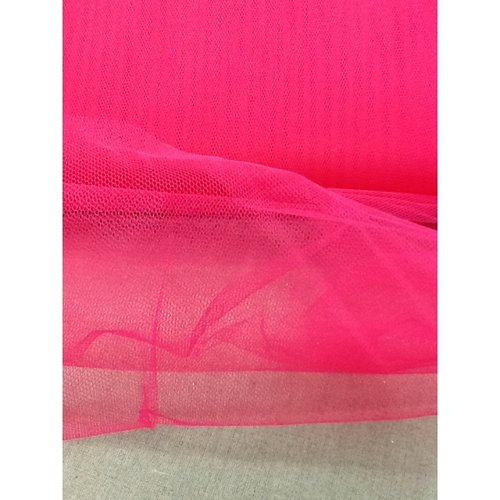 Tulle rigide couleur rose fluo polyester ,140 cm