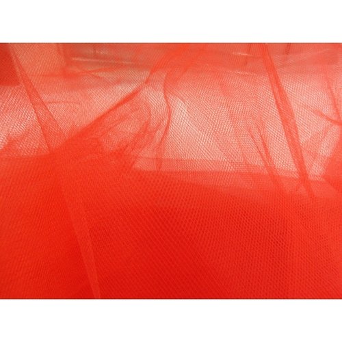 Tulle fin couleur rouge synthétique ,2m80