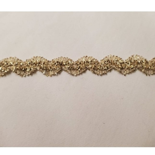 Nouveau ruban elastique serpentine doré , 10 mm