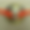Écusson militaire thermocollant motif parachute à ailes rouges,largeur 12 cm/ hauteur 7 cm