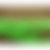 Ruban fantaisie œillet vert fluo polyester et coton,2.5 cm