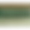 Ruban fantaisie polyester et coton vert garnit argent ,3 cm