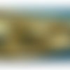 Ruban fantaisie doré sur fond skai,cousu sur maille, 5 cm