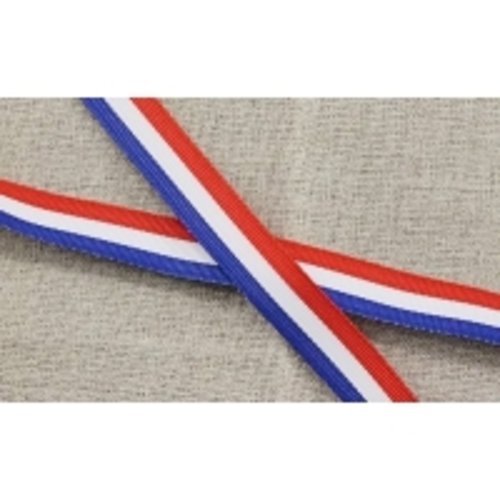 Ruban tricolore, 17 mm, idéal pour fêter le 14 juillet et les festivités scolaires de fin d année et attacher des médailles ...
