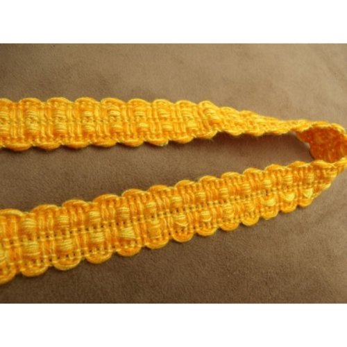 Ruban fantaisie jaune / orange, 2 cm