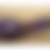 Ruban fantaisie violet garni de perle, strass, sequin, 3.5 cm