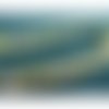 Ruban fantaisie à fleurs vert et parme ,1.3 cm