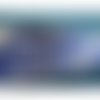 Ruban fantaisie bleu lurex argent,4 cm