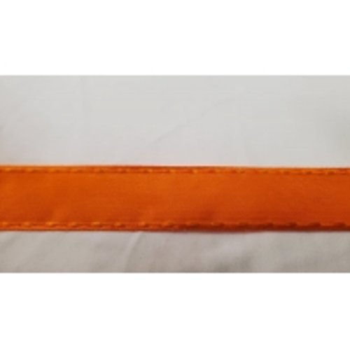 Nouveau ruban fantaisie façon couture surpiqué orange ,20 mm