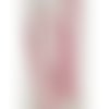 Nouveau ruban fantaisie à poids blanc sur fond rose , 1 cm