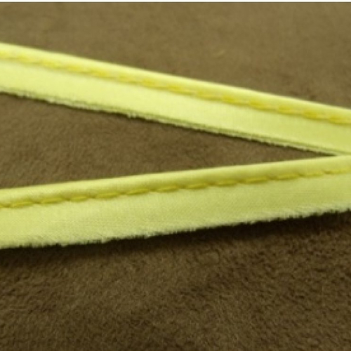 Ruban / biais passepoil satin jaune 10 mm