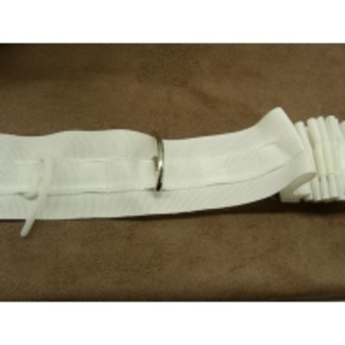 Ruban fronceur polyester blanc,3.5 cm