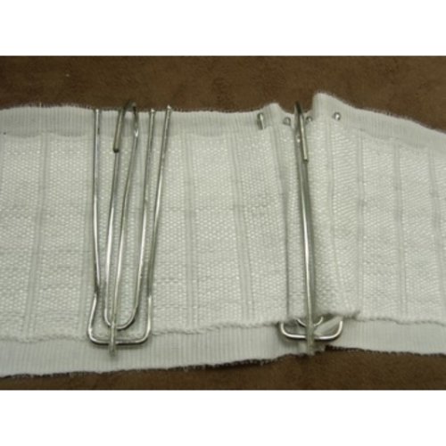 Ruban a fronce polyester avec crochet flamant-blanc ,8.5 cm
