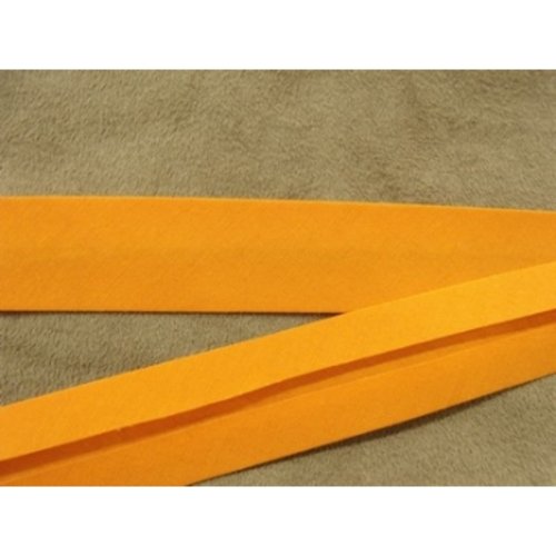 Promotion ruban biais- 20 mm interieur /10 - 10 mm- coton -orange, vendu par 5 metres /soit 0.75€ le metre