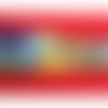 Ruban biais coton multicolore replié, 3 cm