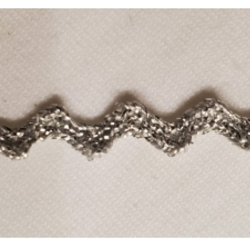 Nouveau ruban serpentine argenté,5 mm, vendu par 5 metres