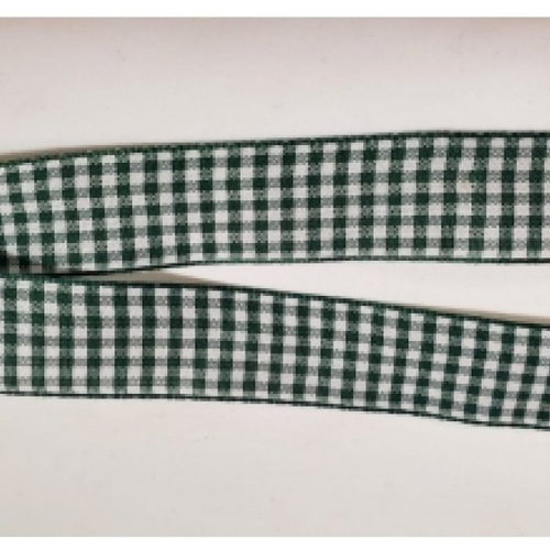 Nouveau ruban vichy à carreau vert ,2 cm