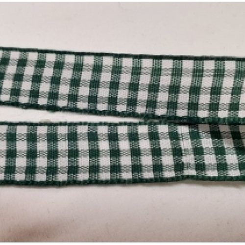 Nouveau ruban vichy à carreau vert ,15 mm