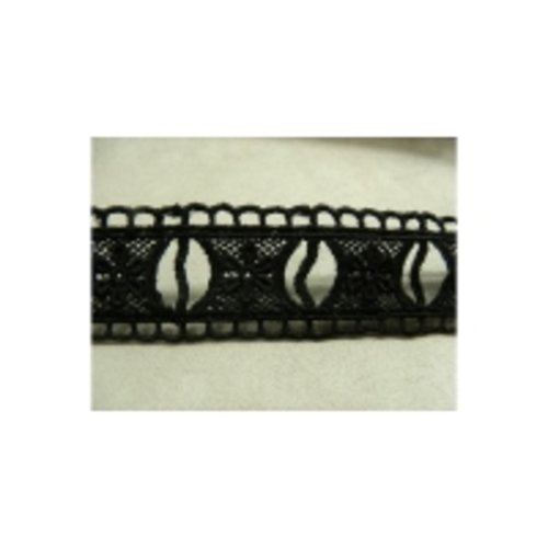 Guipure coton noir,3 cm