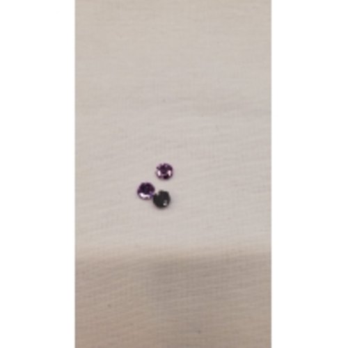 Nouveau strass rond violet , 6 mm, vendu par 50 strass