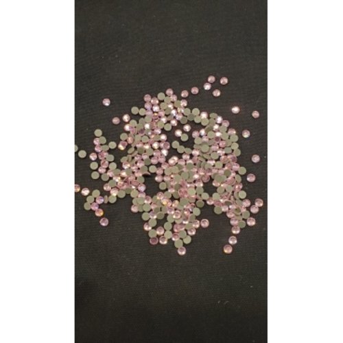 Nouveau strass en verre rond rose 5 mm, vendu par 360 strass