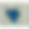 Perles plate bleu turquoise diamètre 15 mm - hauteur 10 mm,vendu par 10