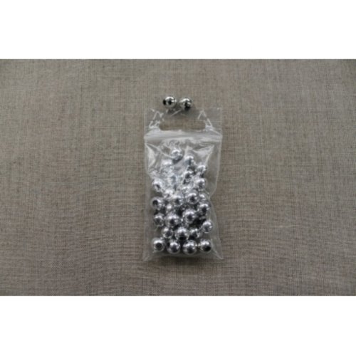 Perles acryliques rond-8mm- argent
