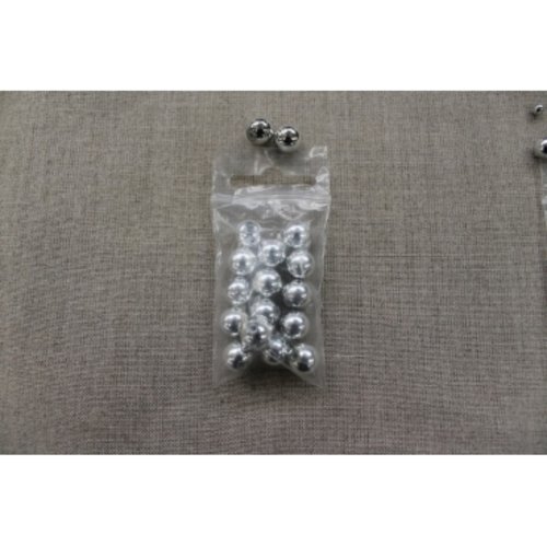 Perles acryliques rond argent, 10 mm, vendu à l'unité