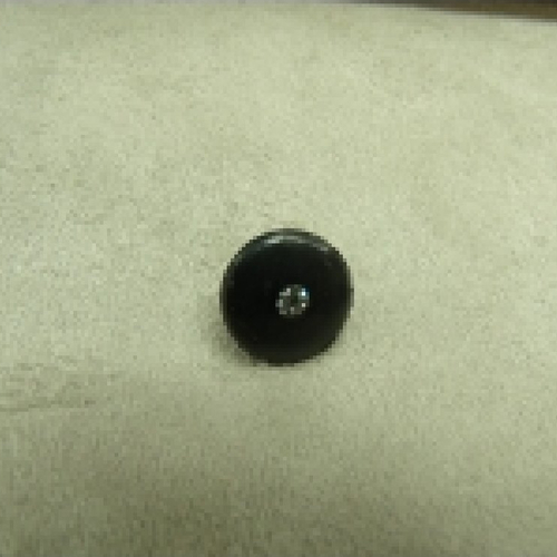 Bouton acrylique motif strass noir,12 mm, très lumineux et résistant