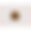 Bouton marron marbré,15 mm