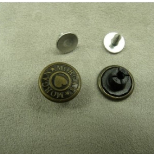 Bouton jean morgan bronze,15 mm, vendu par lot de 2 pièces