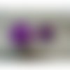Bouton acrylique motif fleurs violet,de belle qualité, 18 mm