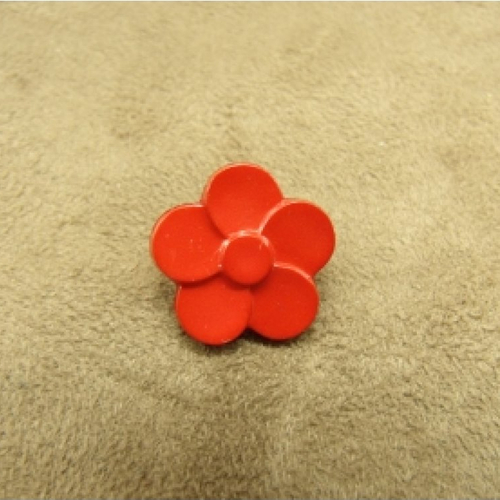 Bouton acrylique à queue motif petite fleur rouge,18 mm,très tendance