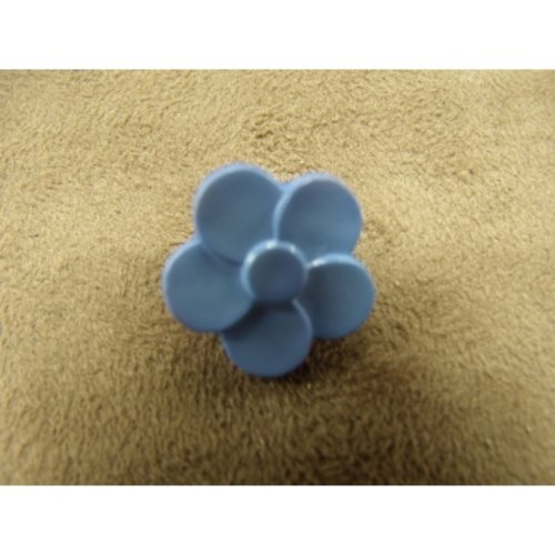 Bouton acrylique motif petite fleurs bleu ciel 18 mm,très tendance