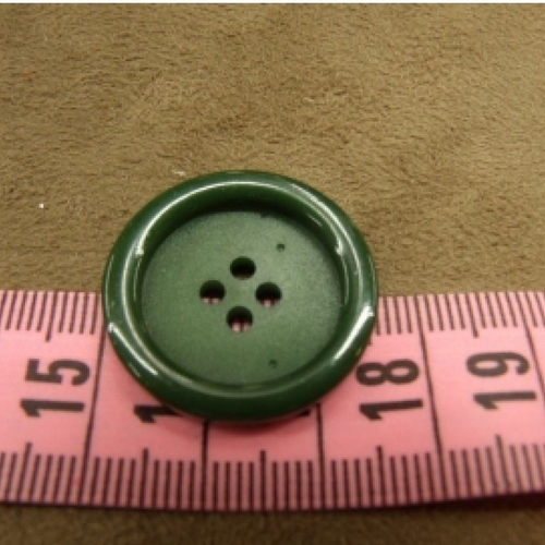 Bouton acrylique vert à 4 trous, 25 mm,de belle qualité