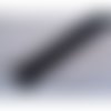 Fermeture a glissière noir bout argent,12 cm