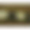 Ruban brodé lurex, 4 cm, noir et or, de belle qualité