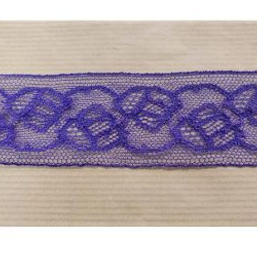 Nouvelle dentelle de calais violet mythique, 4 cm, de fabrication française