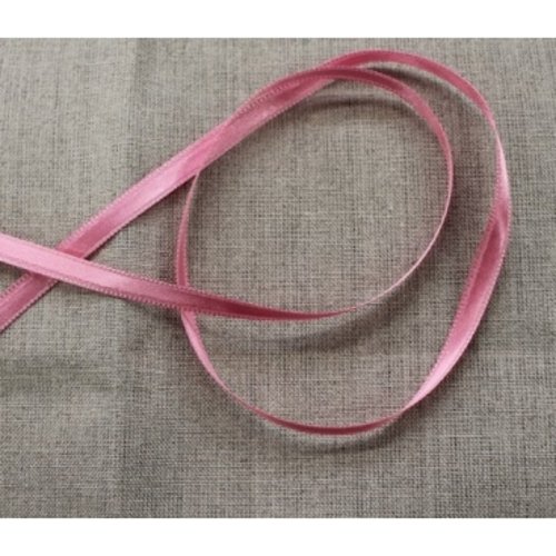Promotion ruban satin deux faces rose fushia, 6 mm, vendu par 20 metres , soit 0.60€ le mètre