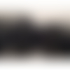 Ruban froncé élastique paillette noir, 4 cm