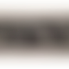 Ruban perlé sur organza paillette noir, 5.5 cm